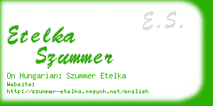 etelka szummer business card